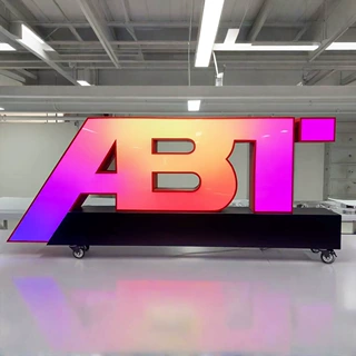 LED全彩亚克力发光字不锈钢3D立体底座字广告牌外贸标志定制