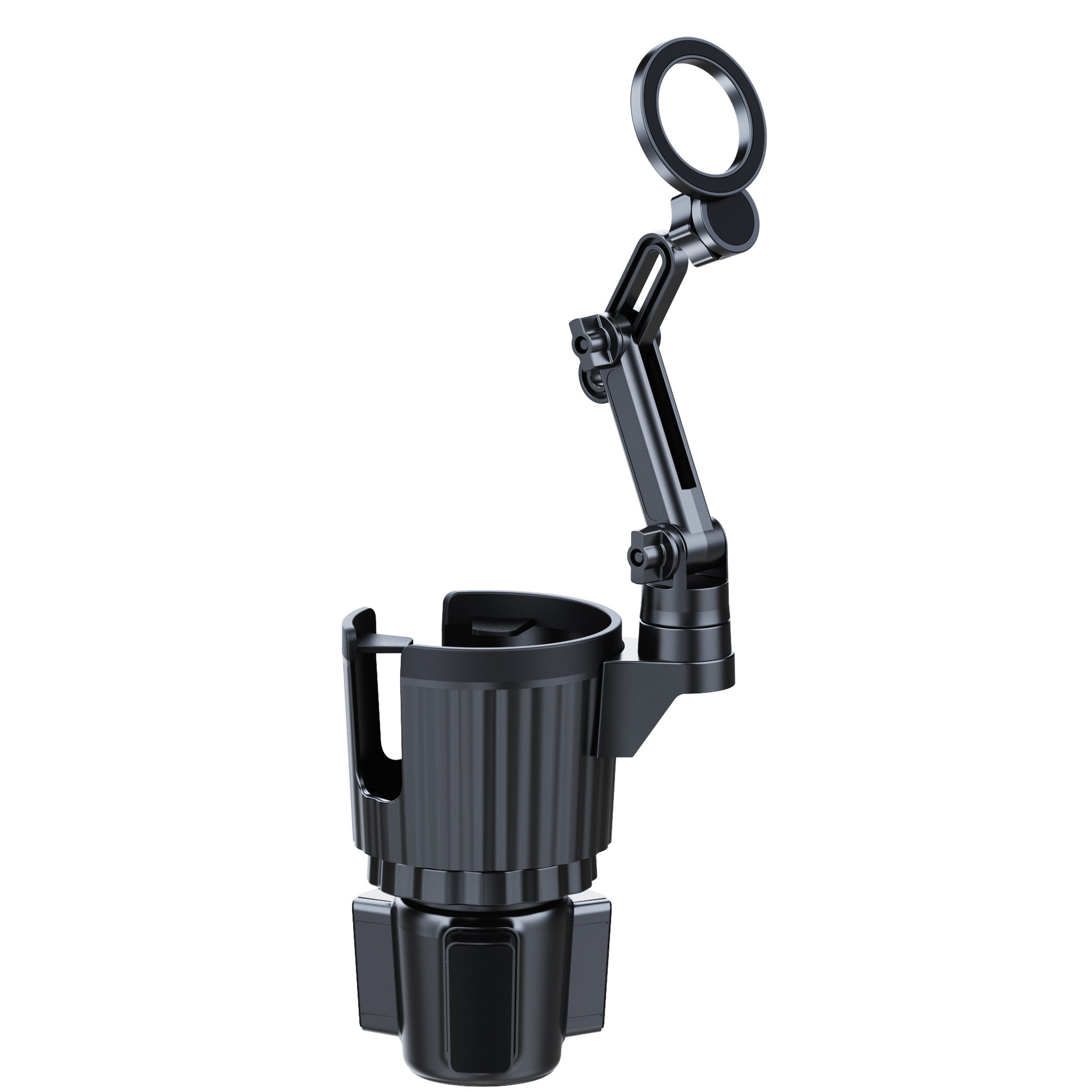 Soporte de taza de automóvil soporte de teléfono móvil soporte de taza de control de agua 2 en 1 brazo plegable multifuncional soporte de navegación de automóvil personalizado