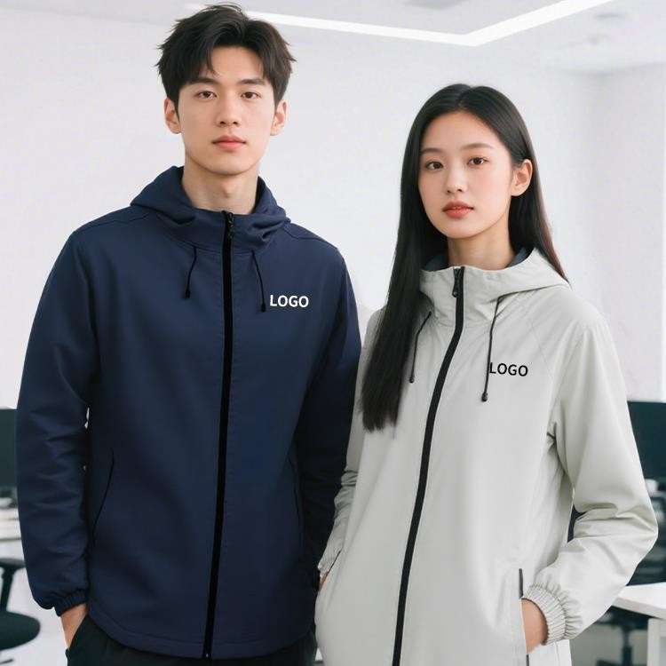 Logo-Printed Jackets, Custom Workwear, Detachable Autumn and Winter Three-In-One Windbreakers, Two-Piece Workwear Set