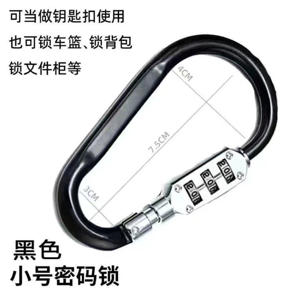 Small D-type lock (black)