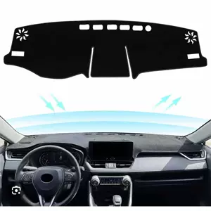 Customized Dashboard Mat Suitable for Toyota 2019 Rav4, Anti-Glare Mat, Sun Protection Mat, Polyester Anti-Glare Mat for Dashboard