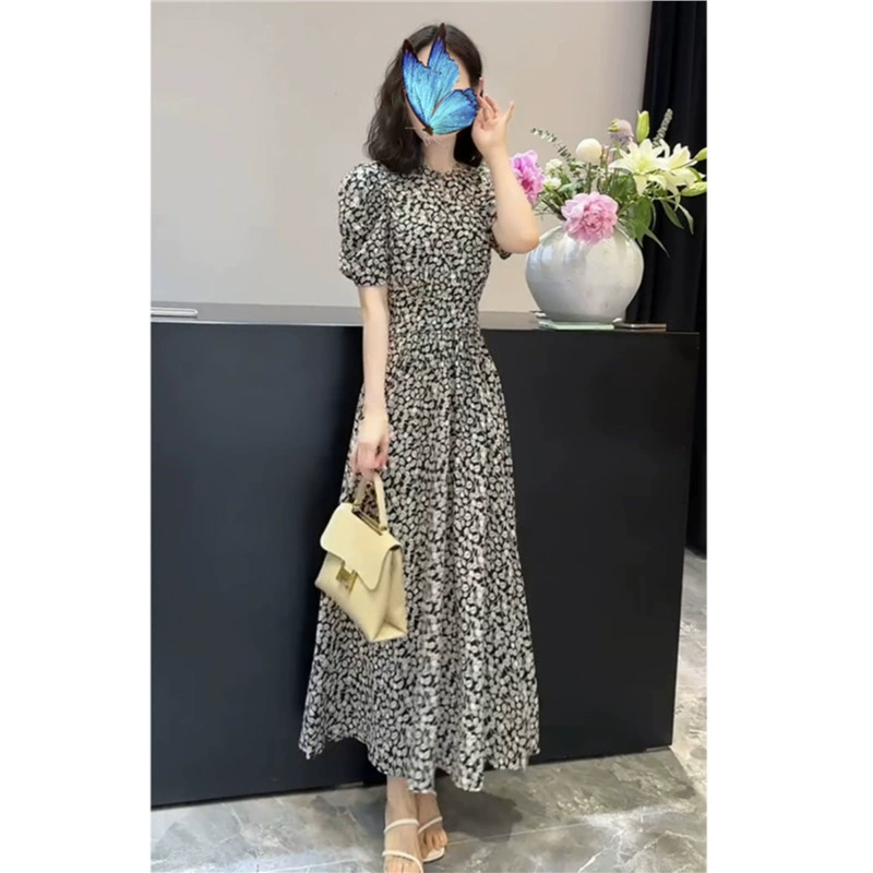 OK-115 французское элитное и очень красивое платье для похудения талии, летнее платье с цветочным принтом, изысканное и красивое платье