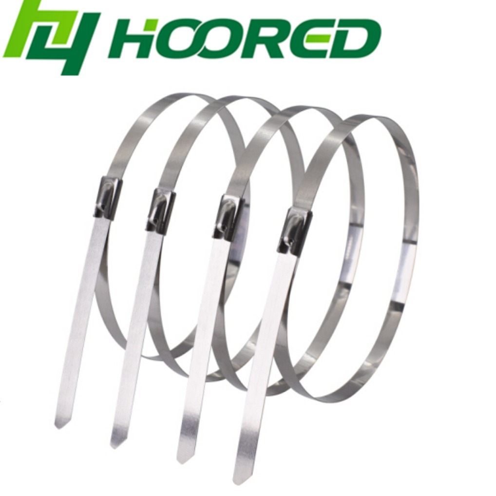 厂家直销304不锈钢扎带4.6*150活扣滚珠自锁式金属白钢绑带扎丝