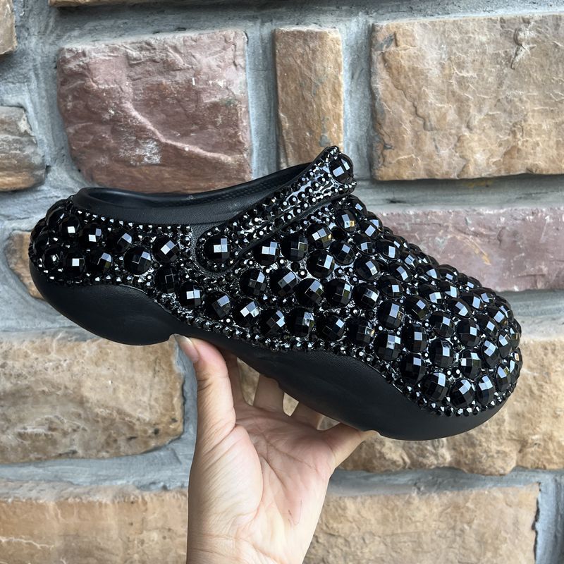 Cross-Border Foreign Trade Women's Fashion Shoes with Rhinestones, Thick-Soled Eva Clogs, Factory Direct Dropshipping Ballet Clogs Cross-Border Foreign Trade Women's Fashion Shoes with Rhinestones, Thick-Soled Eva Clogs, Factory Direct Dropshipping Ballet Clogs