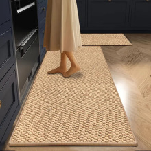 跨境TEMU热销仿剑麻菠萝圈地毯耐脏吸水易打理厨房套卧室走廊地垫