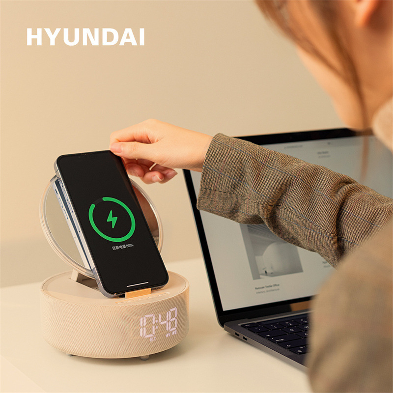 多機能ワイヤレス充電化粧鏡、Bluetoothスピーカー、目覚まし時計スピーカー、最低注文数1個、夫へのプレゼント、妻へのプレゼント、家庭用|undefined