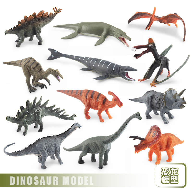 ジュラ紀恐竜シミュレーションミニヴェロキラプトルトリケラトプスステゴサウルス小さな恐竜モデルおもちゃセット卸売|undefined