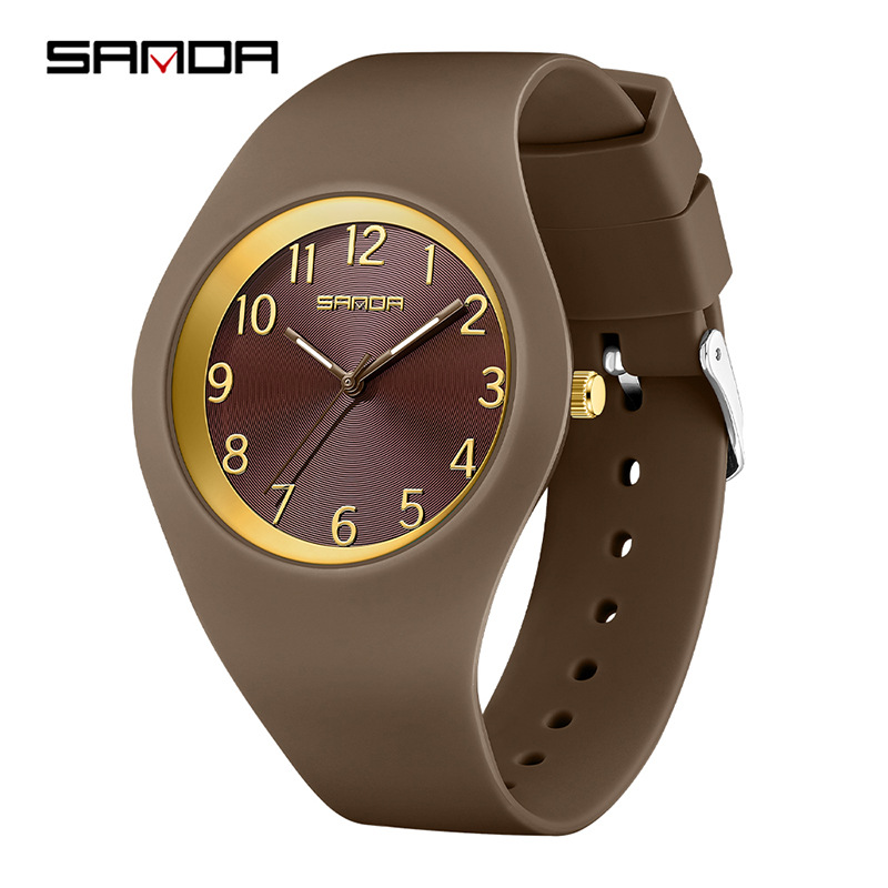 sanda sanda reloj electrónico de moda simple reloj electrónico estudiante correa de silicona impermeable mano unidireccional