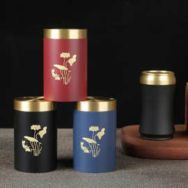 黄铜彩漆牙签筒精品创意个性家用牙签盒便携式酒店高档防尘牙签罐