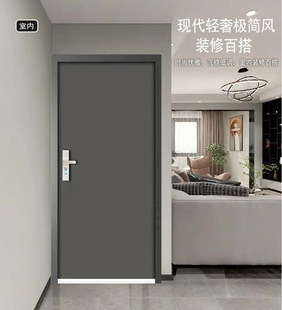 Practical Light Luxury Engineering Fashion Single Door for Home Use, Anti-Theft Entrance Door