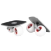 S shelf model aluminum board black sand paper curved white wheel