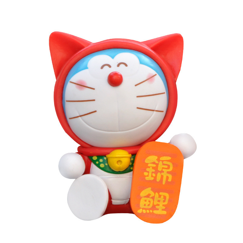 新作のファッションアニメ青デブの手作りモデルの置物漫画吉祥猫の車のケーキの装飾品の置物|undefined
