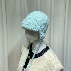 韩系ins纯色针织帽女秋冬户外滑雪飞行帽保暖防寒护耳毛线雷锋帽