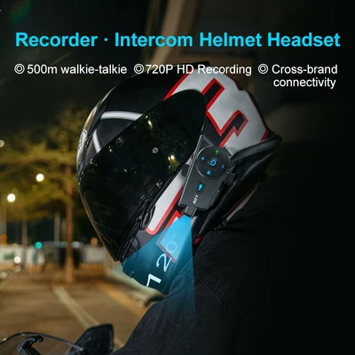 Intercom Waterproof High-Definition Shooting | Motorcycle Helmet Headset