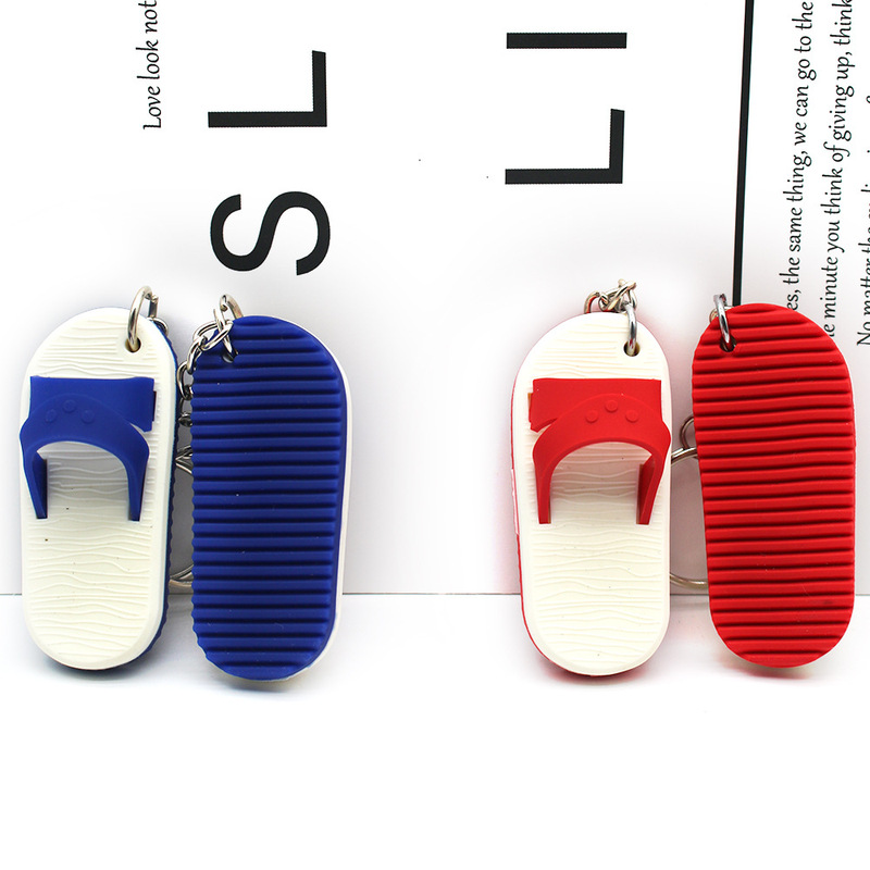 Taiwan retro blue and white slippers keychain slipper of tawah shoes nostalgic gift keychain
