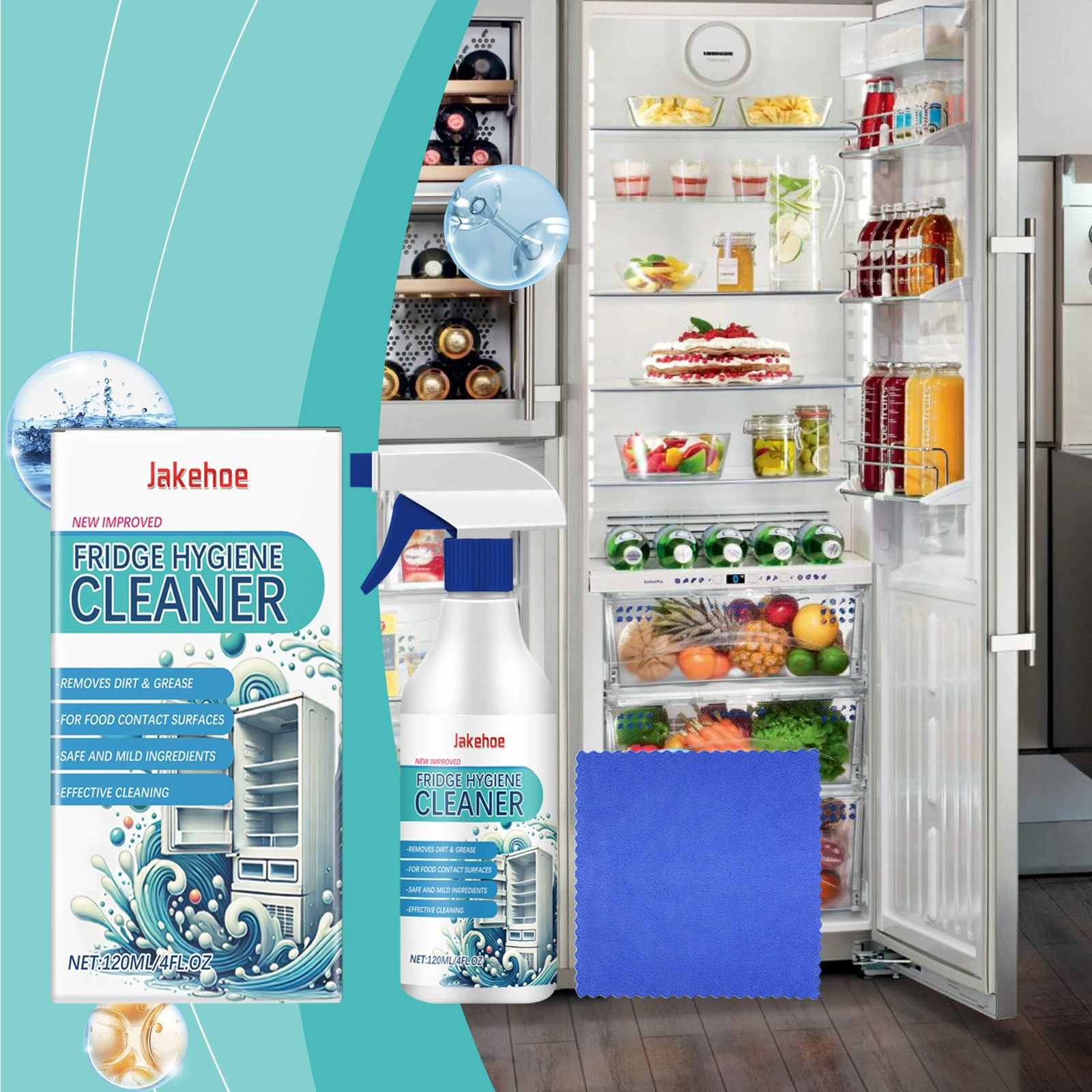 JAKEHOE Очиститель холодильника Пятна холодильника упрямый глубокий очиститель