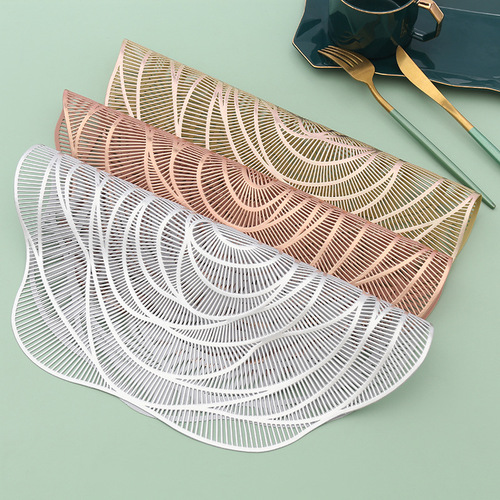 PVC Non-slip Mat Modern Elegant and Graceful Banquet Table Mat Creative Single Rose Home Dinner Plate Heat Insulating Mat