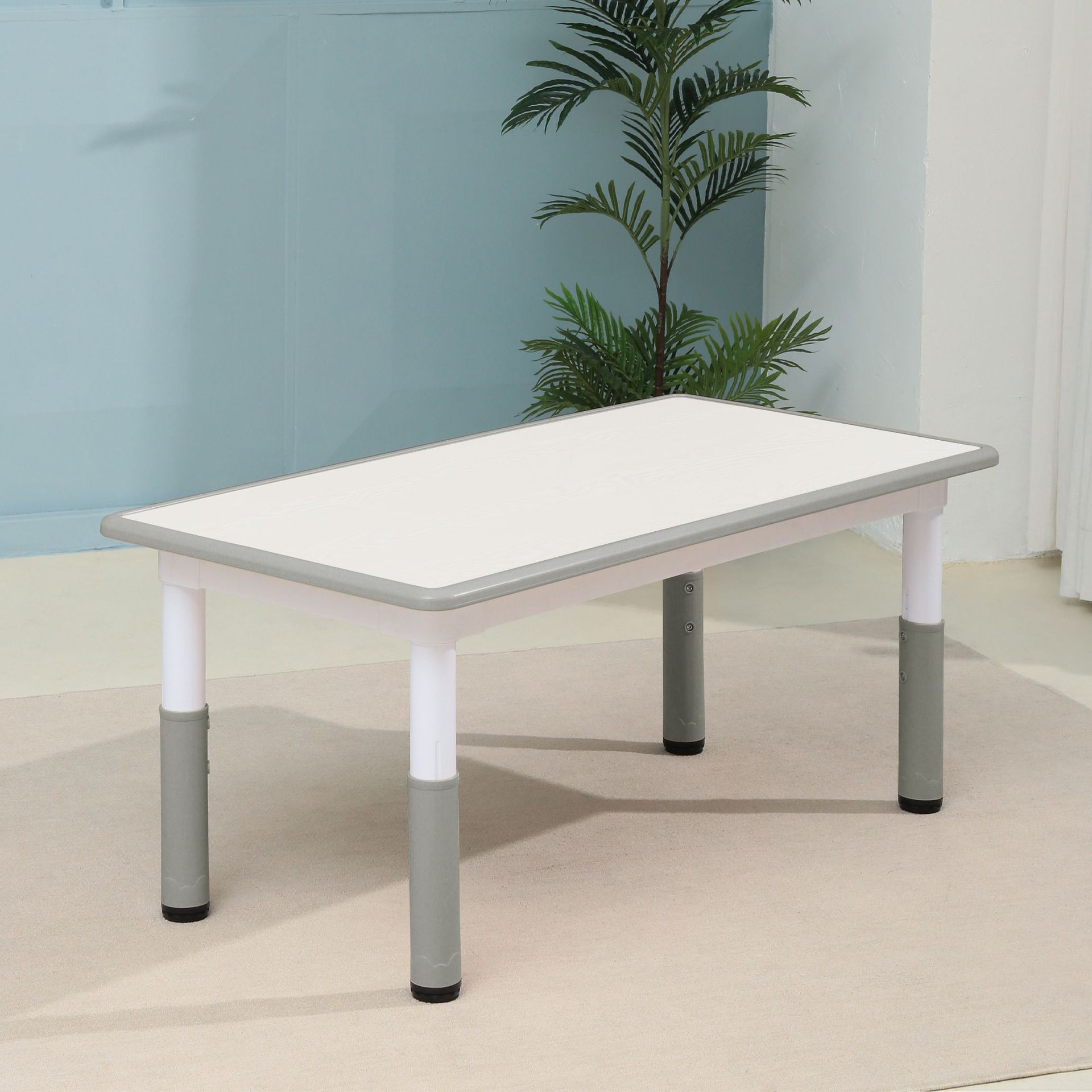 화이트보드 그레이 싱글 테이블