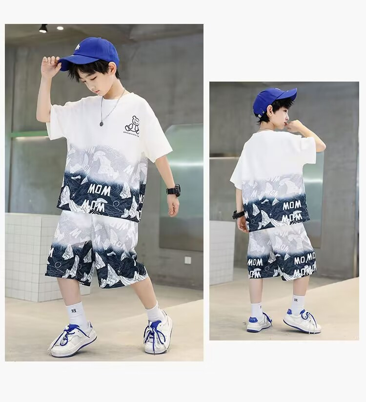 Ensemble de vêtements de sport d'été à manches courtes et à séchage rapide pour adultes, garçons, vêtements de basket-ball, vêtements décontractés pour enfants_voghion.com