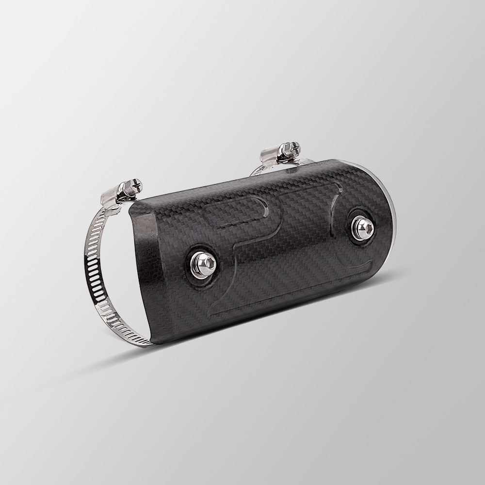 Motorcycle Exhaust Pipe Universal M Carbon Fiber Heat Insulation Board Anti-scalding Cover Protective Shell 450SR Race 800 Z900
