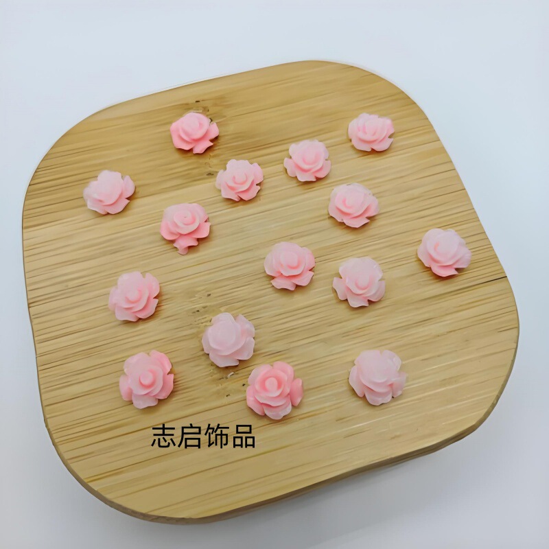 Resin Rose Flower Nail Accessories Pink Camellia Leaves Nail Decoration Material Kit Resin Rose Flower Nail Accessories Pink Camellia Leaves Nail Decoration Material Kit