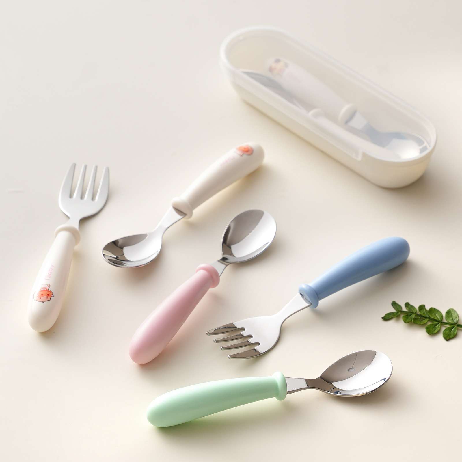 Cute children's tableware stainless steel for food