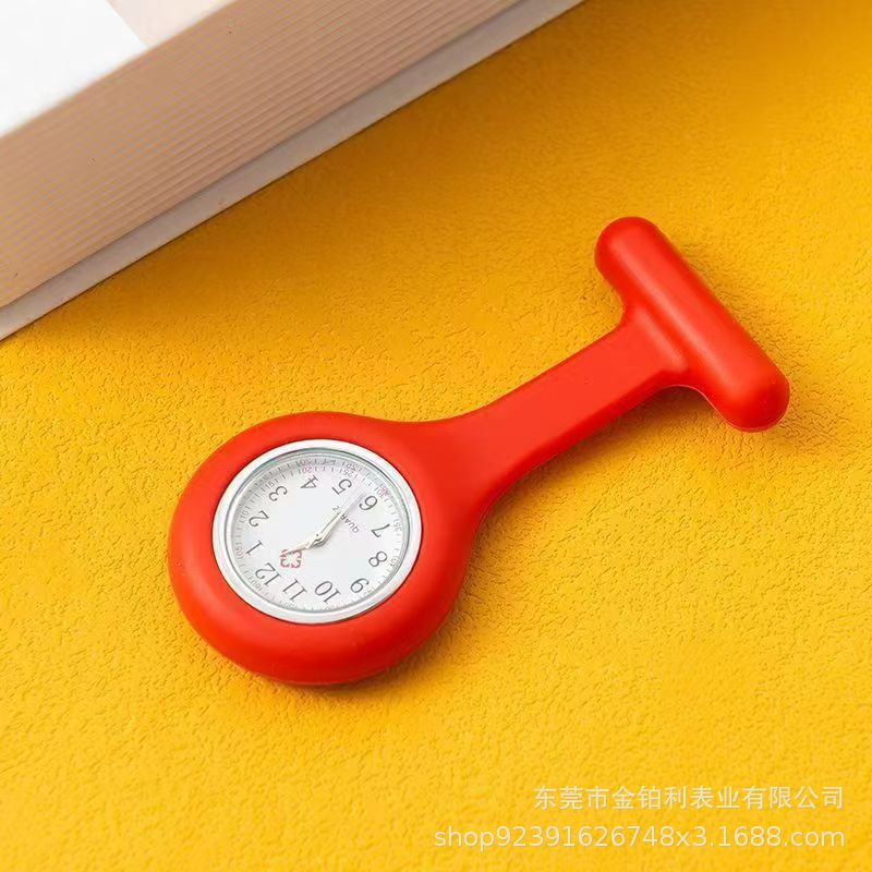 Venta directa de fábrica comercio exterior dibujos animados unisex cuarzo retráctil silicona reloj de enfermera examen de estudiante reloj de bolsillo simple