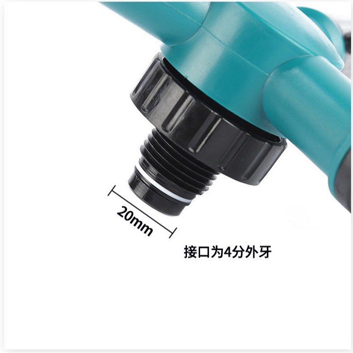 Paquete de boquilla de rociador de tres puntas transfronterizas de acero inoxidable telescópico soporte rotativo automático 360 grados herramienta de riego