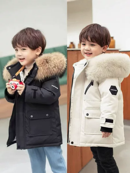 Children's Cotton-Padded Clothing, European and American Winter down Cotton Sports Jackets, Parkas, Ultra-Thick Coats, Kidsren's Cotton-Padded Clothes, Cross-Border European and American Products