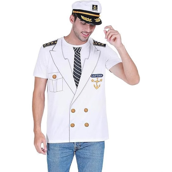 Divertido uniforme divertido 3D impresión digital para hombre moda de la calle alta malla suelta transpirable manga corta camiseta de cuello redondo