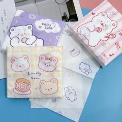 印花抽紙熊多多印花紙巾 可愛便攜小包紙面巾紙衛生紙彩色餐巾紙