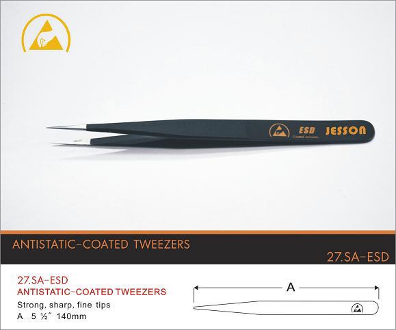 皇冠REGINE高精密超精细防静电镊子高硬度耐腐蚀直尖弯扁圆镊子