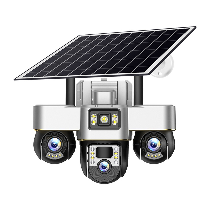 v380pro跨境海外版太阳能三云台监控器4G手机控制摄像头|undefined