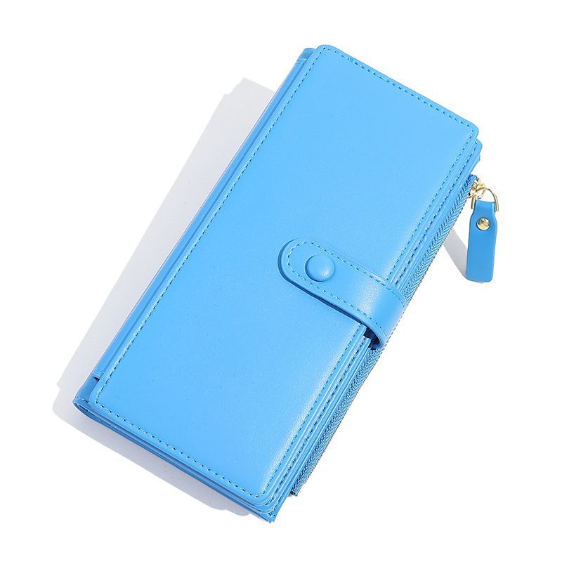 Nuevo tipo de billetera de mujer estilo coreano larga gran capacidad cremallera bolso de mano multi tarjeta bolso de mano universal