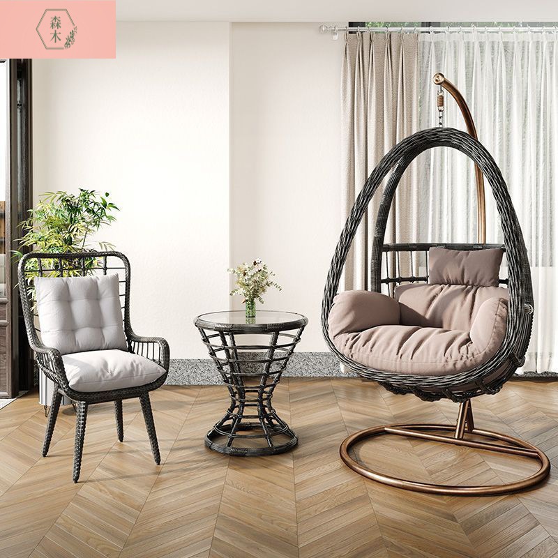 Indoor Household Cradle Chair Balcony Hanging Chair Courtyard Bird's Nest Hanging Basket Single Double Swing Lazy Leisure Hammock