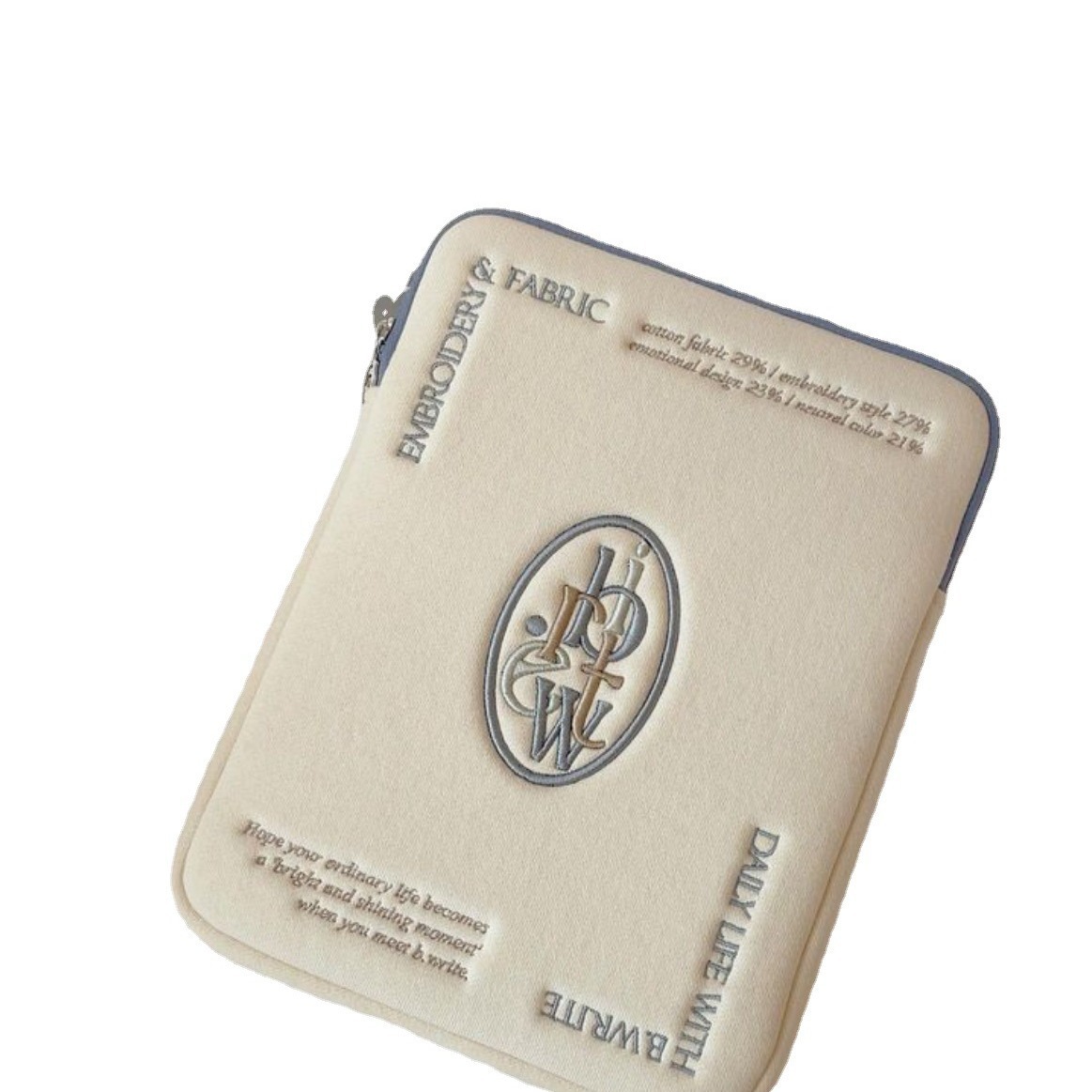 Corea del Sur nuevo B. w ** te ins estilo simple carta bolsa de la tableta bolsa de la computadora iPad Notebook funda protectora bolsa