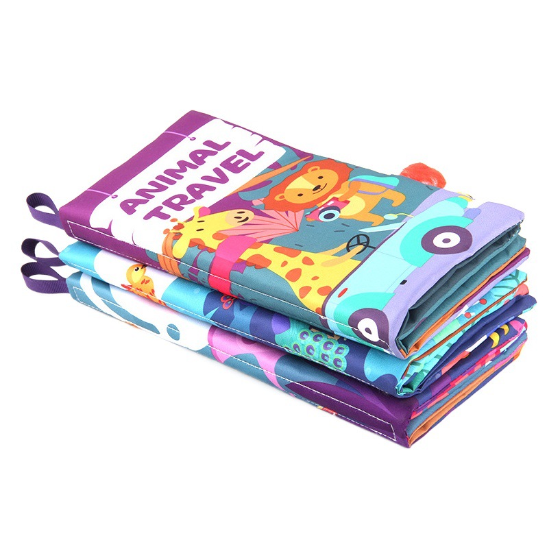 Libro de tela de mano del bebé con sonido no se puede arrancar del libro de tela chino e inglés del bebé juguetes educativos de educación temprana exportación transfronteriza image 1
