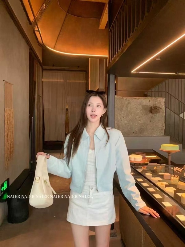 高品质~韩系穿搭夹克女早秋刺绣短款翻领外套宽松显瘦减龄上衣女|undefined