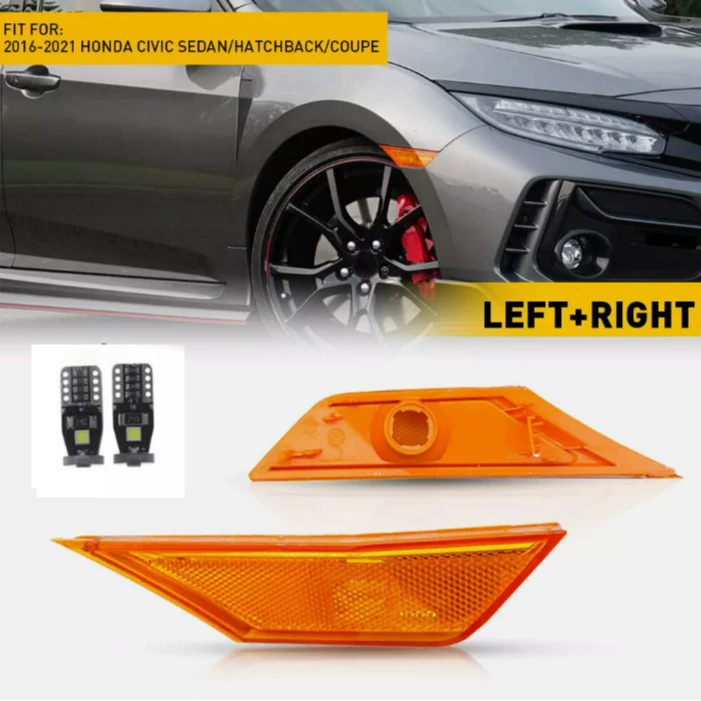 Желтый 1 пара ламп рулевого освещения подходит для Honda Civic 34300-TET-H01 34350-TET-H01