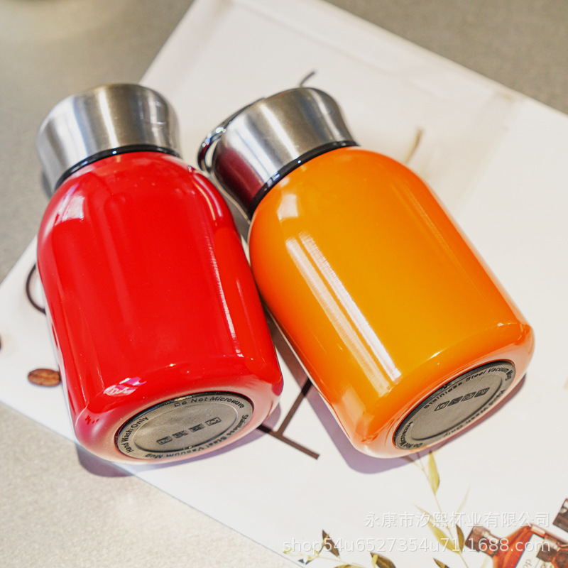 Mini Stainless Steel Thermos Cup Xiaopangding 304 Small Belly Cup Portable Carrying Ring Men's and Women's Outdoor Sports Water Cup Mini Stainless Steel Thermos Cup Xiaopangding 304 Small Belly Cup Portable Carrying Ring Men's and Women's Outdoor Sports Water Cup
