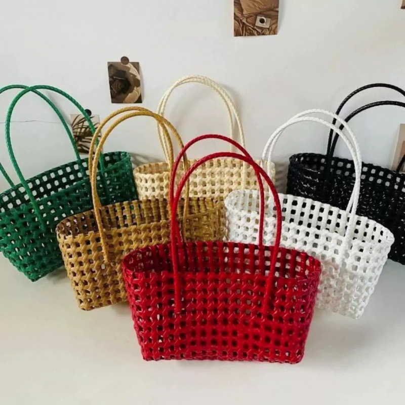 Handbag for Women, Designer Style, Hollow Woven Bag, Holiday Basket Bag, Beach Shopping Basket, Underarm Shoulder Bag