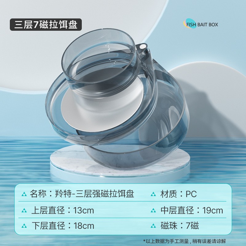 Tire de la placa de cebo, cuenca de cebo, imán fuerte, placa de gancho vertical de primera línea, cuenca de cebo de cañón suelto, pesca salvaje, caja de cebo de pesca de pozo negro, venta al por mayor