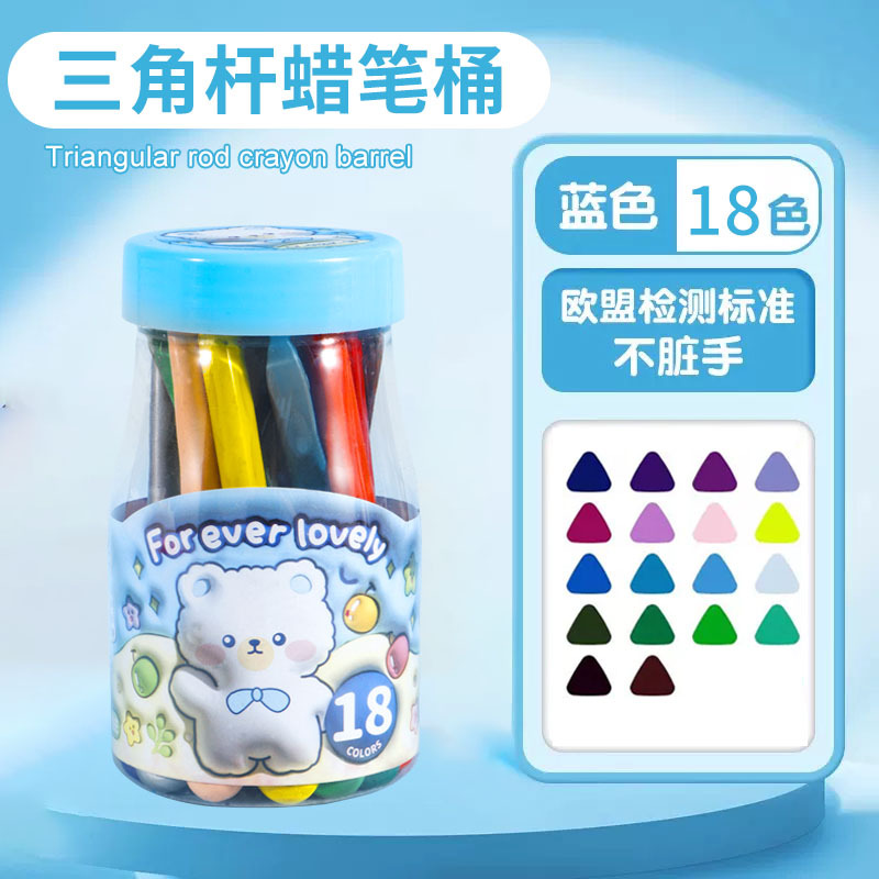 Crayones de Plástico Triangulares Lavables de Dibujo para Niños y Jardín de Infantes