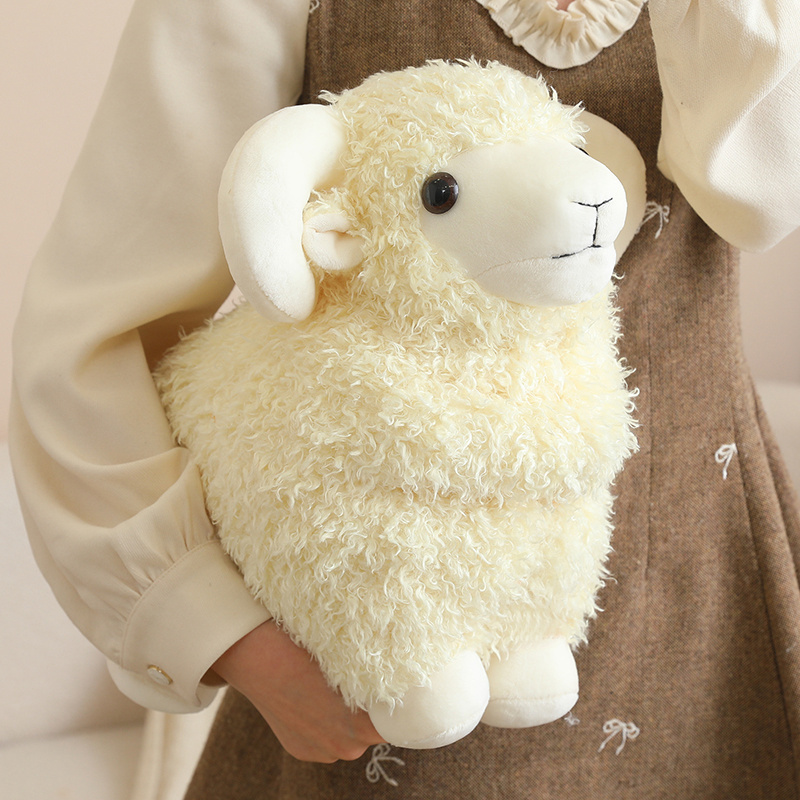 Cojín de Peluche de Oveja de Simulación de Franela y Algodón PP para Navidad image 3