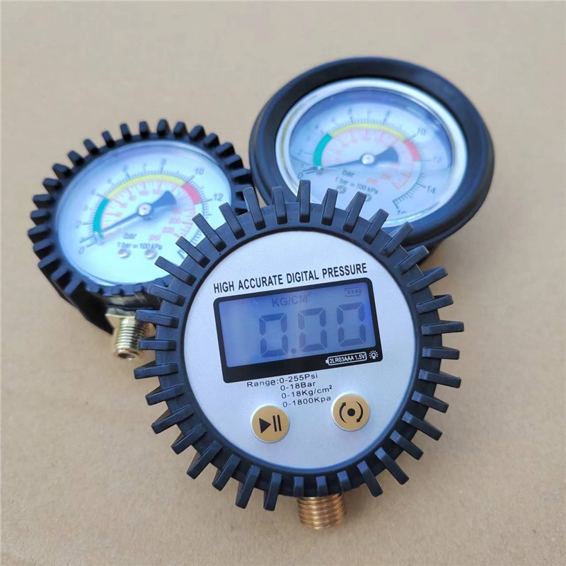 数显胎压表表头加气充气杆油浸式胎压表头气泵压力表汽车冲气表