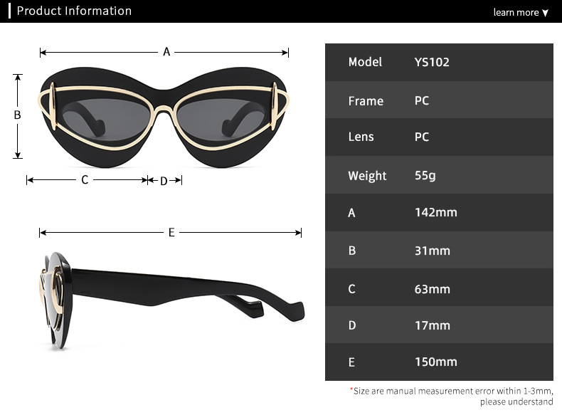 Lunettes de soleil unisexes œil de chat, style Y2K, protection UV, monture noire cerclée, mode rétro, sportive, business, minimaliste, pour hommes et femmes_voghion.com