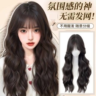 假发片女仿真头皮头顶补发片长卷发水波纹免醒高颅顶发半头套假发