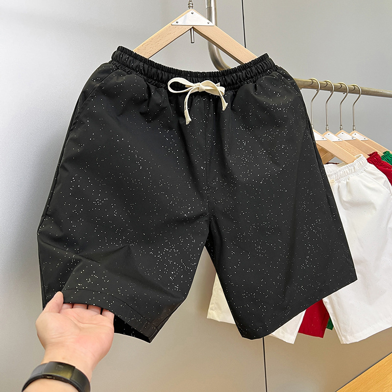 Herrenbekleidung Sommer Strand Freizeit Sportshorts Gerade Passform Polyester Nicht dehnbar Trendige Laufhosen_voghion.com