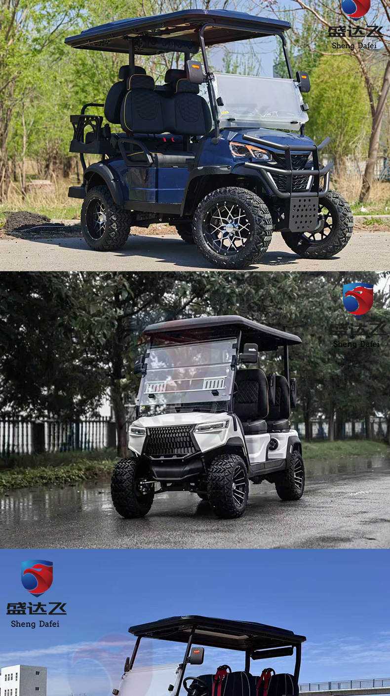 Electric Golf Sightseeing Car 4-6 Seats for Scenic Tours, Golf Courses, and Accommodation Shuttles, Export Golf Cart