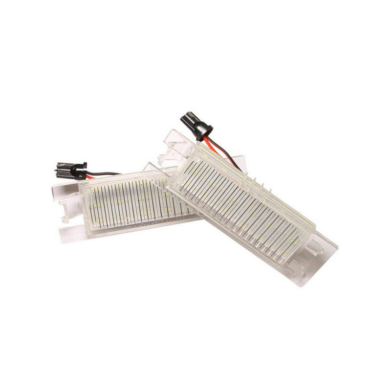 18LED license plate lights, suitable for Opel Astra H (2004-2009) and Meriva A (2003-2010), come with a decoder, 2 pieces